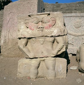 Reliëf van de Egyptische Huishoudgod, Bes, c.125 v.Chr.-60 n.Chr.